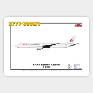 Boeing B777-300ER - China Eastern Airlines (Art Print) Sticker